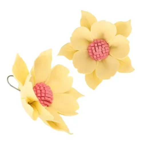 Produktbild: Amosfun Elegante Handgefertigte Porzellan-blumen-wandkunst 2 Stück 3d-keramik-wanddekoration Für Wohnzimmer