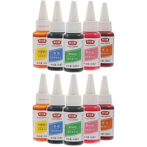 Produktbild: Amosfun 2 Stück 5 Butterdekorationsfarbe Kuchen Liefert Tragbare Essbare Färbung Kuchenfarbe Für Den Täglichen Gebrauch Sichere Fondant-färbung Lebensmittelfarbe Kuchen Färben Plastik