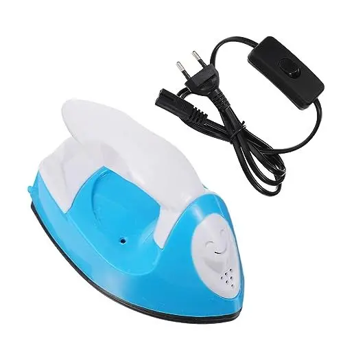 Produktbild: Amosfun Tshirt Bauchmuskeln 2 Stück Thermotransfer Kleineisen Für Wärmeübertragung Wärmeübertragungsmaschine Mini Bügeleisen Wärmeübertragungszubehör Eisenpressmaschine Keramik Blau