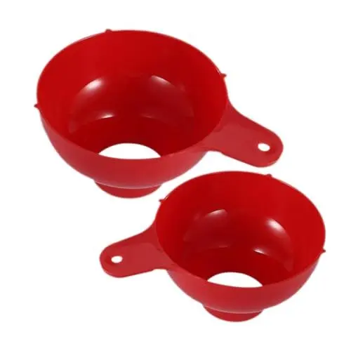 Produktbild: Amosfun und Bruchfestigkeit Roter Weithalstrichter Aus Kunststoff Zum Einmachen Von Marmelade Soße Öl und Getränken Unverzichtbar für Die Küche