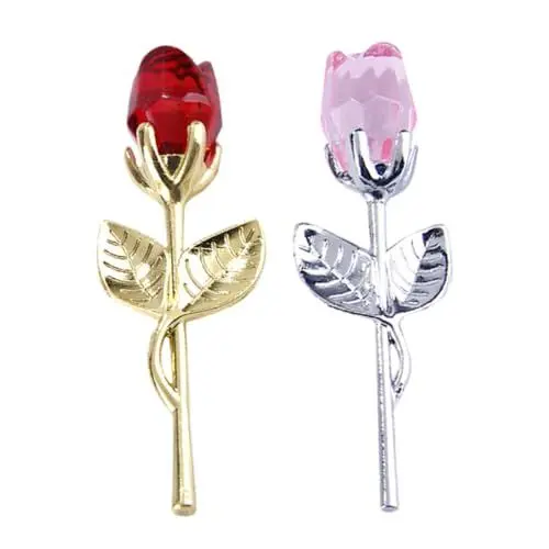 Produktbild: Amosfun 2st Kristallrose Rosenschmuck Für Die Tischplatte Desktop-rosenschmuck Desktop-rosendekor Verzaubertes Rosengeschenk Pflanzendekor Hochzeit Desktop-rosenverzierung