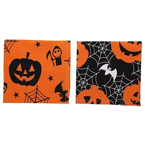 Produktbild: Amosfun 2st Lätzchen Halloween-hundebandanas Haustier-Bandana Schwarzer Hijab Halloween-hundebandana-schal Halloween Haustier Speichel Handtuch Hundehalstuch Combo-Platte Dreieck Baumwolle