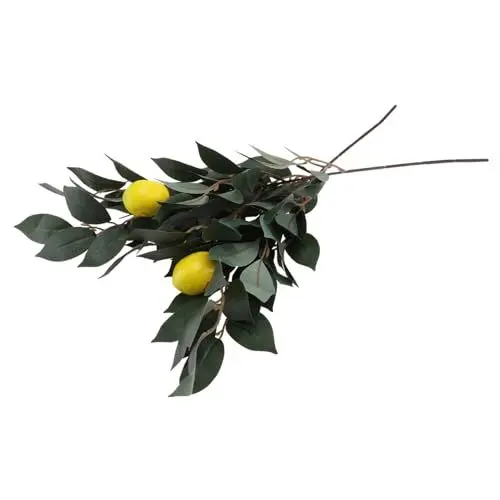 Produktbild: Amosfun 2 Stücke Lebensechte Zitrone Pflanze Decor Realistische Künstliche Pflanze Für Hochzeit Home Cafe Simulierte Zitrone Zweig