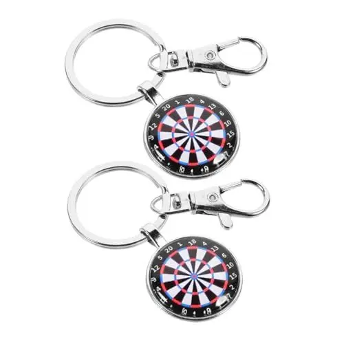 Produktbild: Amosfun Schlüsselanhänger Im Vintage Design Dartboard Charm Anhänger Für Fans Von Dartspielen Ideales Zubehör Für Schlüssel Oder Taschen Hochwertige Verarbeitung