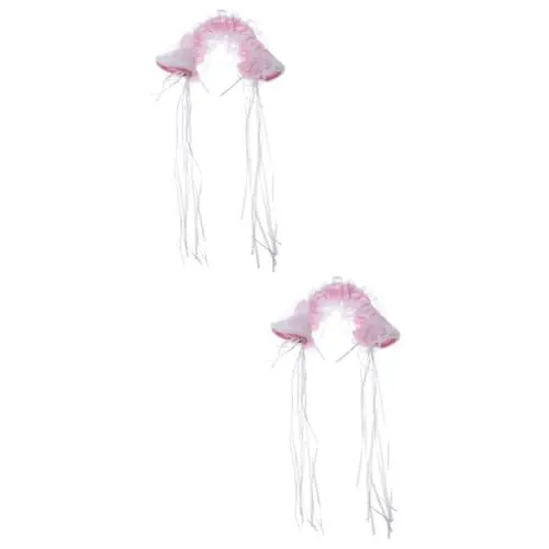 Produktbild: Amosfun 2st Stirnband Niedliche Haaraccessoires Zubehör Dienstmädchen Kostüm Party-haar-accessoire Süße Stirnbänder Anime Cosplay Haarband Fräulein Plüsch Kleidung Anime-peripherie