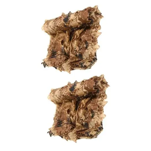 Produktbild: Amosfun 2st Tarnnetz Abdeckung Für Entenjalousien Camo-Shirt Für Männer Leiterständer Campingnetz Camouflage-autoabdeckung Sonnenschirmzaunnetze Spez. Netz Polyester Schutz Outdoor-Produkt