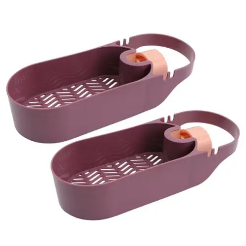 Produktbild: Amosfun 2st Waschbecken Wasserhahn Violett Geschirrtuch