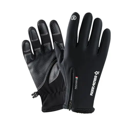 Produktbild: Amosfun 2st Winter-Fleece-Handschuhe Warme Sporthandschuhe Winddichte Fahrradhandschuhe Outdoor-laufhandschuhe Skihandschuhe Berührungsempfindlicher Bildschirm Angeln Männer Und Frauen