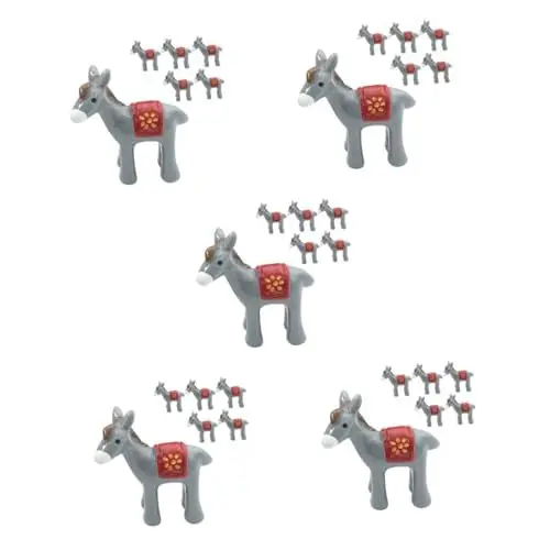 Produktbild: Amosfun 30 STK Mikro-Ornamente Tiere Figuren outdoordeko gartenaccessoires Lustige Tierfiguren dekorfiguren Minitiere Winziger Miniatur-Esel Miniaturtier im Garten Mini-Esel-Statue Harz