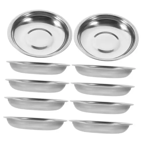 Produktbild: Amosfun 30 Stk Disc-Set Marmeladengericht Sojasaucenschale aus Stahl edelstahlschüsseln edelstahlschalen Kimchi-Behälter kühles Gewürz Sauce Gericht Küchengeschirr Rostfreier Stahl