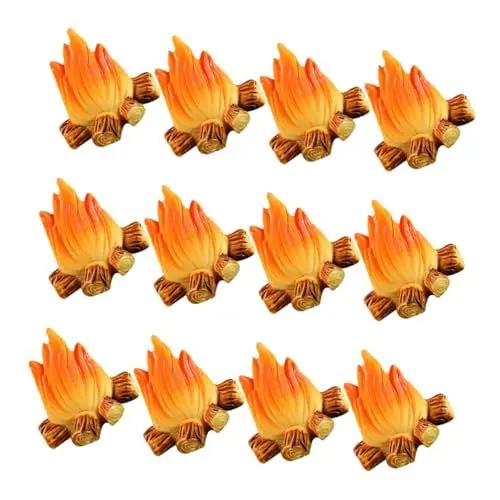 Produktbild: Amosfun 30st Bonfire-mikrolandschaft Mini-feen-Lagerfeuer Lagerfeuer-miniaturmodell Gefälschte Flamme Mikro-landschaftsornamente Lagerfeuerzubehör Gefälschte Lagerfeuerdekoration Harz