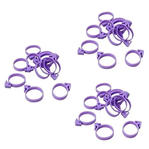 Produktbild: Amosfun 36 STK Dichtungen Kuchen dekorieren spritzbeutelring Tortenbeutelversiegelung Spritztülle tosteter kuchendekoration Kuchen armaturen Versiegelung von Spritzbeuteln Violett
