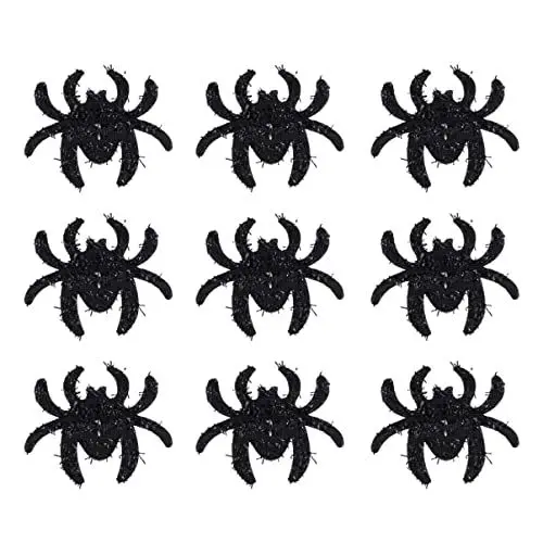 Produktbild: Amosfun 36 Stück Halloween Spinnen Tier Bestickt Aufnäher oder Aufbügler Abzeichen DIY Applikation Vliesapplikationen