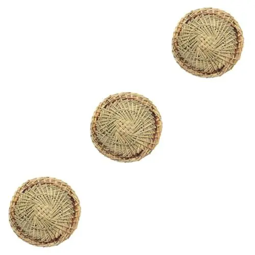 Produktbild: Amosfun 3St Dampfmatte Bambusdampfer Dampfgarer-Pads Steamer Matte für Kuchen Steamer Matte für Küche chinesischer Dampfer Luftfritteuse Obsttrockner Dampfer Stroh Pads Dampfpad für Knödel