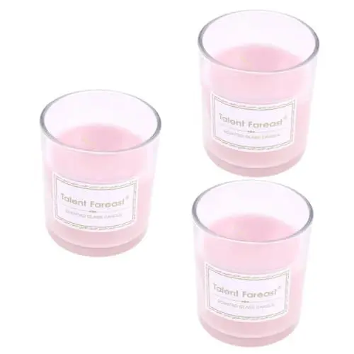 Produktbild: Amosfun 3St Duftwachs gelkerzen the office ausgerechnet weihnachten geschke weihnachen Aromatherapie-Kerze Luftgereinigtes Kerzenlicht Wachs mit Partyduft romantische Gelkerze Rosa
