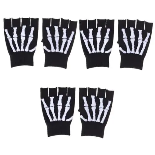 Produktbild: Amosfun 3St fingerlose thermohandschuhe Im Dunkeln leuchtender Skelett-Hoodie Fingerlose Skeletthandschuhe Hoodie-Shirts für Männer sportliche Hoodies für Männer Persönlichkeit