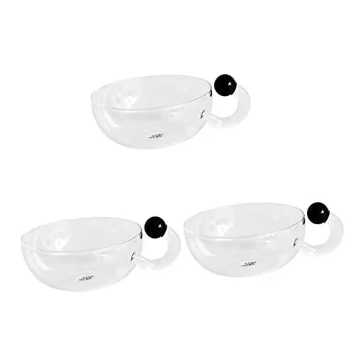 Produktbild: Amosfun 3St Kaffeetasse mit Ratten klare Tassen Espresso-Kaffeetassen glastassen für heiße getränke glaskaffeetasse Wassergläser Espressotasse kreative Kaffeetasse Teetasse