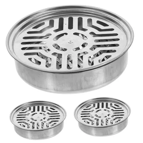 Produktbild: Amosfun 3St Räucherkegelhalter Brenner Spiralhalter mückenspray Moskitospulenhalter feuerfeste Räucherstäbchen Haushalt Aschenbecher Büro Rostfreier Stahl