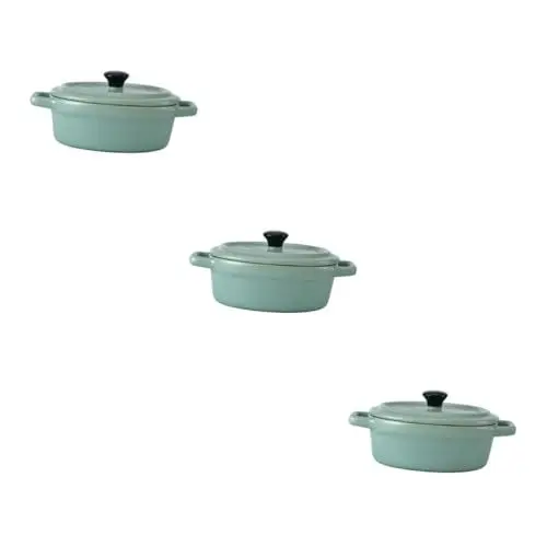 Produktbild: Amosfun 3St Salatschüssel für den einzug ramen schüssel snack schüssel Tiefes Geschirr salat bowl Suppenteller Auflaufform mit Deckel Suppenschüssel Kochtopf aus Keramik Green
