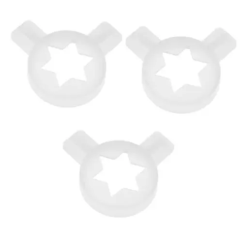 Produktbild: Amosfun 3St Zubehör für Eismaschinen Eisformen Zubehör Eiscreme Maschinen Zubehör Roller-Eismaschine Düsen zum Austausch Angebot zum Formen von Eiscreme Düse für Eismaschine Plastik Weiß