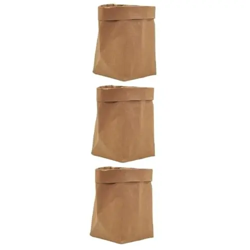 Produktbild: Amosfun 3St papiertüten protect toguard garnische papierbeutel Dekor Organisator für Blumentöpfe waschbar Taschen für Blumentöpfe Pflanze Aufbewahrungskorb Requisiten Kraftpapier schmücken
