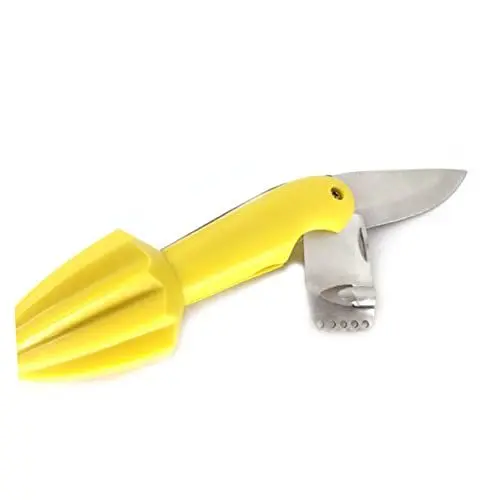 Produktbild: Amosfun 3 1 Zitronenbohrer Zitronenschale Zitronenextraktor Handheld-Zitrusreibahle manuelle Zitrusreibahle Zitrusfrüchte Orangenpresse zitronensaft Zitronenpresse Obstmesser Yellow