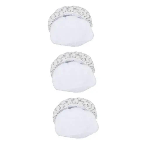 Produktbild: Amosfun 3 Stk Ersatz-Dampfmop-Pads Dampfmopp Ersatztuch Dampfmopp Reinigungstuch Dampfmopp Reinigungsbezug Dampfwischmatten Dampfmopps Dampfwischer Staubtücher Bezüge für Dampfbesen Weiß