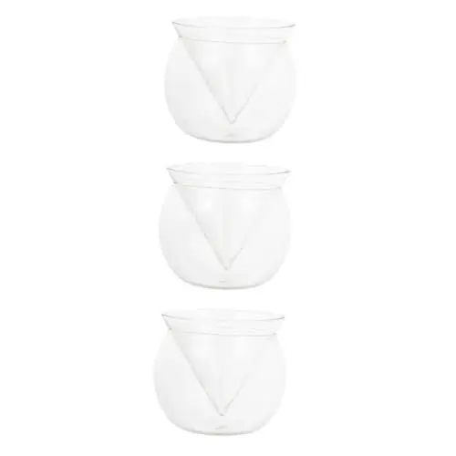 Produktbild: Amosfun 3 Stk Glas Weinbecher Obstschale Klarer Kaffeebecher Klare Trinkbecher Wein-kit Kreativer Saftbecher Cocktailbecher Für Party Whiskybecher Margaritas-gläser Bierkrug Weiß