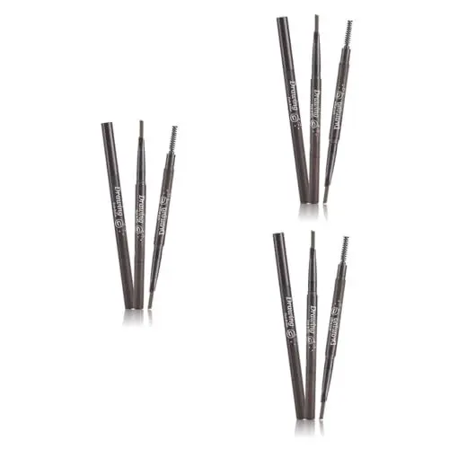 Produktbild: Amosfun 3 Stück 2 1 Doppelköpfige Augenbraue Microblading-stift Augenbrauenstifte Augenbrauenstift Drehen Augenbrauen-make-up Augenbrauenfüller Augenbrauenpuder Automatisch Rotieren