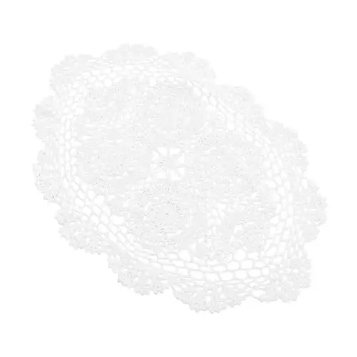 Produktbild: Amosfun 3 Stück Handgemachte Tischdecke Tischdekoration Matte Hochzeit Tischdecke Tischdecke Bestickte Untersetzer Runde Spitze Tischdecke Tischunterlage Makramee Untersetzer Kreis