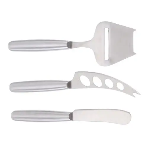 Produktbild: Amosfun 3st 3-teiliges Buttermesser-set Käsehobel Drahtschneider Aus Stahl Zuckerguss Spachtel Schaber Käsestreuer Werkzeuge Zum Schneiden Von Käse Butterschneider Rostfreier Stahl Silver