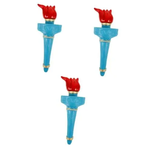 Produktbild: Amosfun 3st Fackel Der Freiheitsstatue Spaßfackel Aufblasen Olympiafackel-Requisite Spielzeug Mit Leuchtenden Fackeln Realistische Taschenlampe Jubelnde Fackel Halloween-fackelstütze Harz