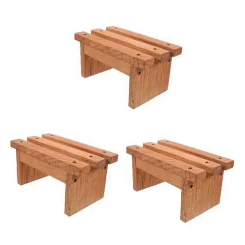 Produktbild: Amosfun 3st Kleiner Hocker Tritthocker Holz Pflanzentisch Drinnen Hocker Zum Sitzen Kleiner Holzhocker Süßer Tritthocker Stühle Kurzer Tritthocker Küchenhocker Für Kleinkinder Hölzern