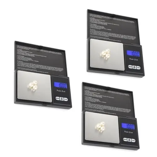Produktbild: Amosfun 3st Tasche Für Schmuckwaagen Digitale Schmuckwaage 0,01 g Digitale Schmuckwaage Gramm Digitale Paketwaage