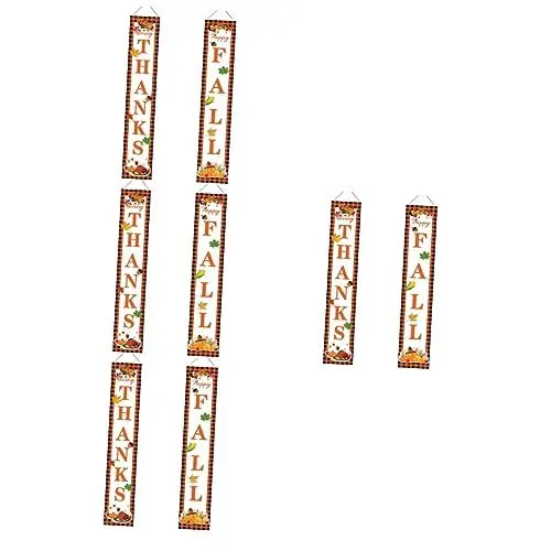 Produktbild: Amosfun 4 Paar Thanksgiving Paare Herbstdekoration Kürbis Türhänger Banner Thanksgiving Party Dekoration Outdoor Dankbar Gesegnet Veranda Schild Hängende Türschilder