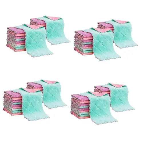 Produktbild: Amosfun 4 Sätze Geschirrtuch Wunder Papierhandtuch Handtücher Geschirrspülen Trockene Tücher Küchenreinigungstuch Haushaltstuch Waschlappen Geschirrtücher Superfeine Faser 20 Stück * 4