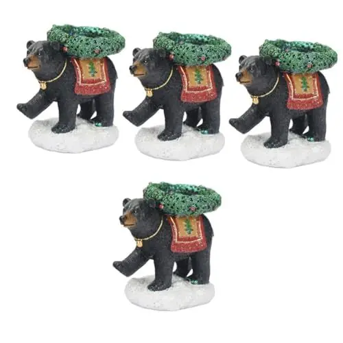 Produktbild: Amosfun 4 Stück Badezimmer Dekor Kerzenhalter Für Den Tisch Kerzenhalter Für Stumpenkerzen Kerzenständer Kerzenbecher Kerzenhalter-Ornament Skulpturen Wohnkultur Osterkerzenhalter Harz