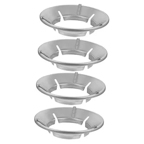 Produktbild: Amosfun 4 Stück Gasherd Halterung Gas-Wok-ständer Wokgestell Aus Stahl Gasringreduzierer Gasherdhalter Herdgestell Herd Wok-Rack Wok-Brenner Rutschfester Wok-Rack Wok-Ring Gusseisen Silver