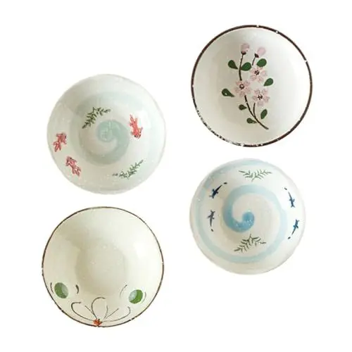 Produktbild: Amosfun Set mit 4 Schicken Saucenschalen Aus Keramik für Die Küche Servierteller für Gewürze