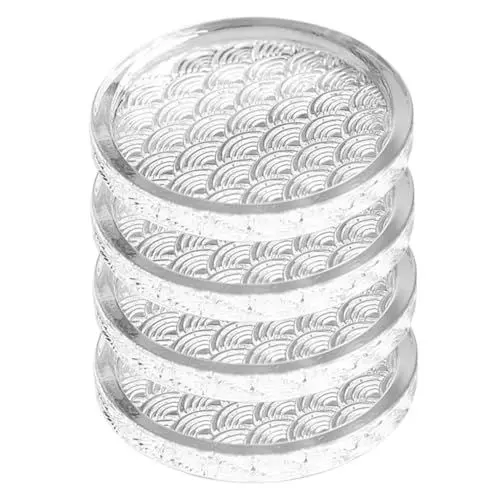 Produktbild: Amosfun Runde Untersetzer für Getränke 4er-Set Glasuntersetzer für Tassen Ohne Boden Bar-glasuntersetzer für Esstische