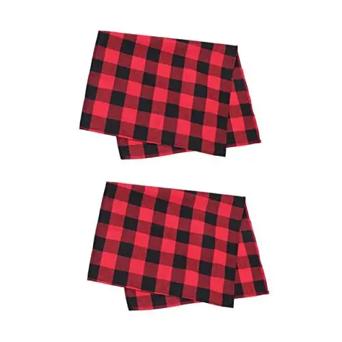 Produktbild: Amosfun 4 Stück Kariertes Geschirrtuch Tägliches Geschirrtuch Trockentücher Für Geschirr Geschirrtücher Für Die Küche Geschirrputztuch Reinigung Hände Handtuch Rot Polyester Baumwolle