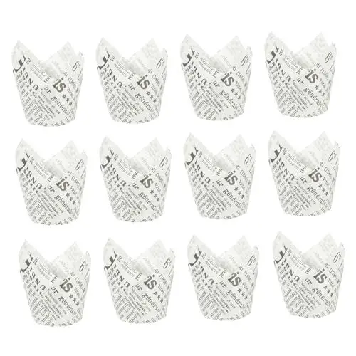 Produktbild: Amosfun 50 Stück Kuchenpapierschalen Backbecher Cupcake-becher Ausgefallene Cupcake-liner Lebensmittelqualität Material Kein Geruch