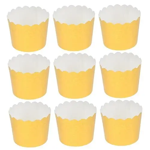 Produktbild: Amosfun 50 einweg besteck einmalbesteck süssigkeiten mitgebsel Mini-Muffins Mini Pappbecher Partyzubehör Muffinförmchen aus Papier Glasur Geschenkpapier Muffinbecher Kuchen Tasse