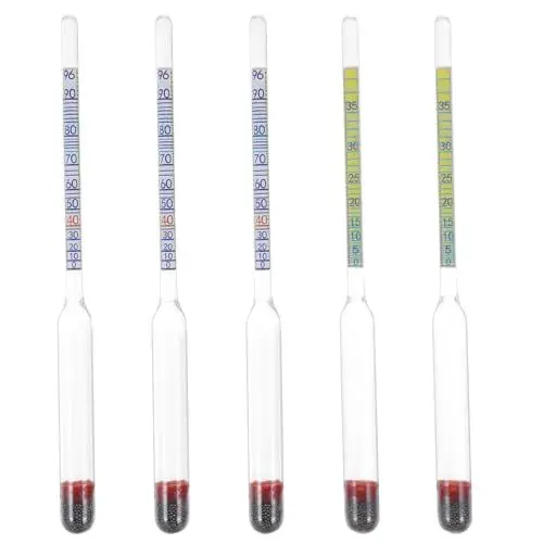Produktbild: Amosfun 5St Alkoholmesser Alkoholtests Alcohol Test alkoholometer alkehol Test alkoholmessgeräte Alcohol Meter Alkoholmeter Weinzähler Likörweintester Destillierbedarf Glas