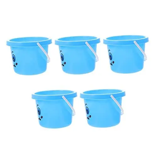Produktbild: Amosfun 5St Spielzeugeimer für den Strand strandspielzeug Kinder wasserspielzeug Strand Eimer Sandburg Bausatz Jungs-Spielzeug Babyanzug tragbare Sandeimer langlebige Sandspielgeräte