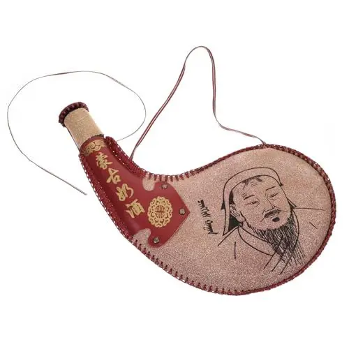 Produktbild: Amosfun 5St Weinkrug milch flasche milchkocher milchflaschen schnapsflaschen Weinschlauch Weinbeutel Kantine Wasserflasche Flaschen für Weinbota Wasserbehälter Bota-Tasche Plastik Brown