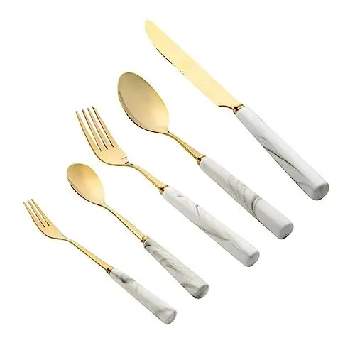 Produktbild: Amosfun 5-Teiliges Set Löffel- -Kit serviergeschirr Cutlery essgeschirrset barware Sets tafelgeschirr servierbesteck Set Dinning Tablet Set Essgabeln