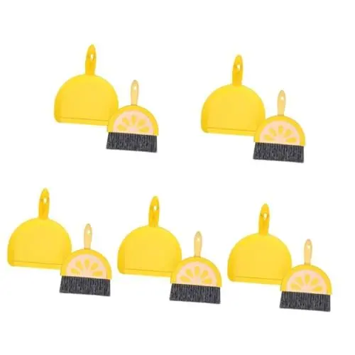Produktbild: Amosfun 5 Sätze Desktop-Besen-Set abfalleimer büro Mini schneebesen Tischkehrgarnitur Mini Besen und Kehrblech Set Tischbesen Autos Desktop-Reinigungsbürste, Besen Schaufel Detailpinsel