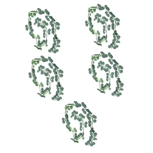 Produktbild: Amosfun 5 Sätze Rattan Simulierte Reben Grüne Reben Tischdeko Dekorative Reben Abschlussballdekoration Wanddeko Nachahmung Weinrebe Gefälschte Hängende Grüne Pflanzen PVC Green 5 Stück * 5