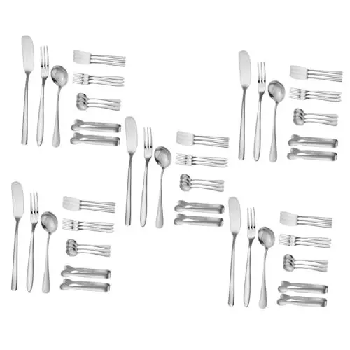 Produktbild: Amosfun 5 Sets Käsemesser Set Mini Schaufeln Dessertgabel Menülöffel Mini Essentials Käsewerkzeug Wurstwaren Zubehör Utensilien Mini Löffel Käsestreuer Kaffee Edelstahl Silber